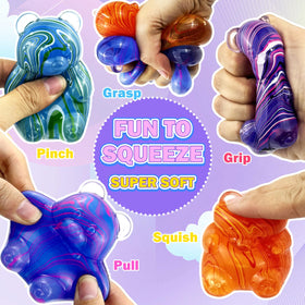 YVBBHE soft TPR material squishy toy is durable and easy to clean with soap.