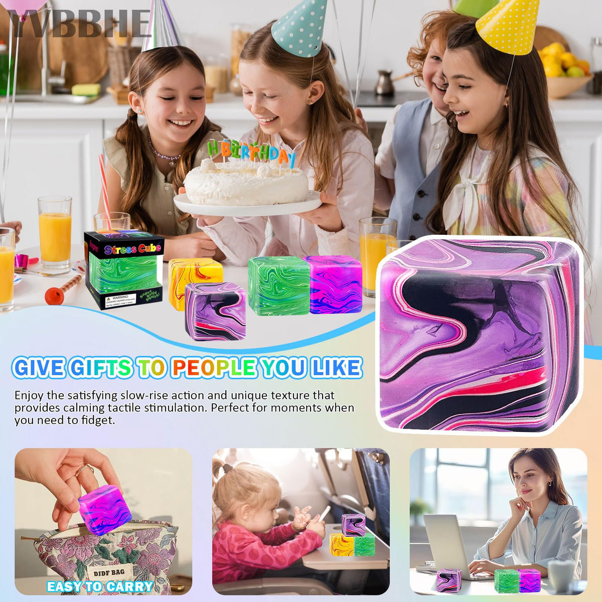 YVBBHE sugar ball cube design sensory toy for kids and adults