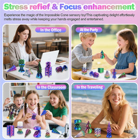 YVBBHE wave spiral fidget features flowing motion for sensory exploration