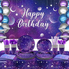 Ywediim Galaxy backdrop enhances the party photo wall with easy installation.