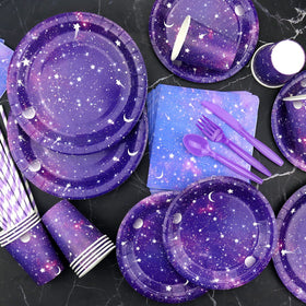 Ywediim galaxy plates 7inch add dessert-sized elegance to the table.