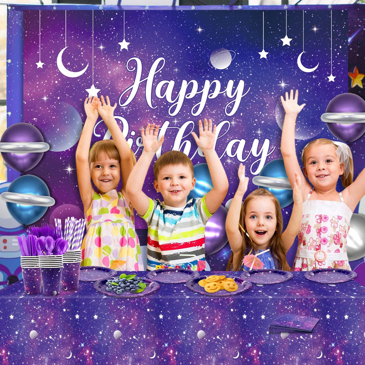 Ywediim galaxy straws coordinate with the color scheme.