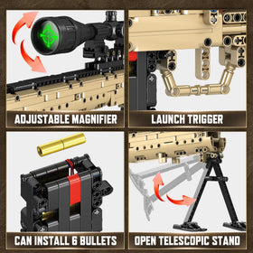 YWFSFZ Interactive trigger and handle enable engaging, tactile play.