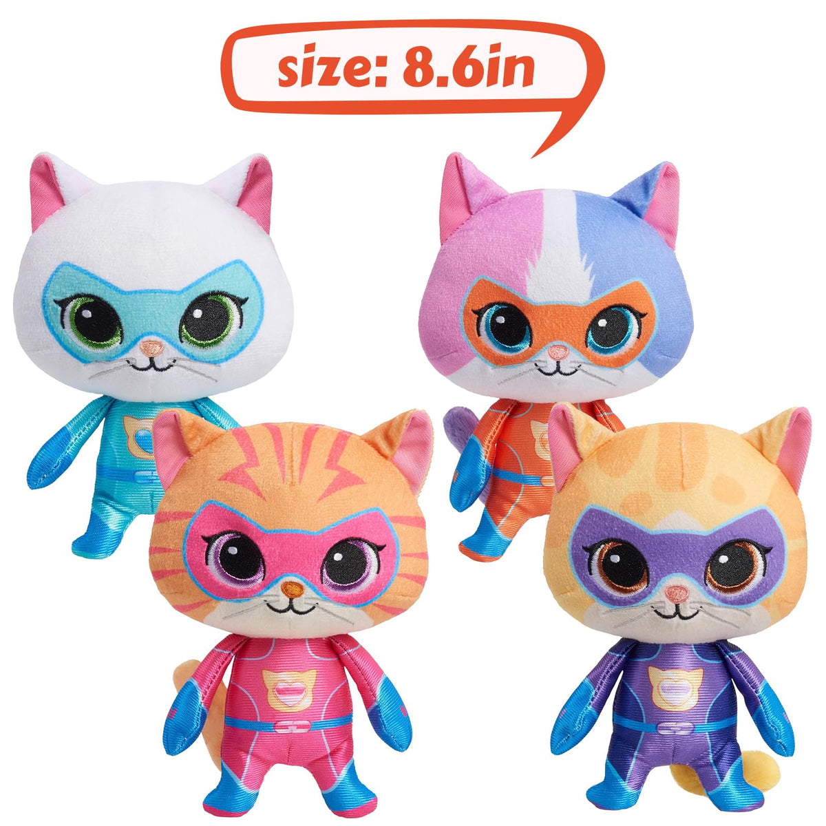 YXCTZKVX SuperKitties Buddy plush 8-inch with embroidered details for playful storytelling