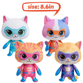 YXCTZKVX SuperKitties Buddy plush 8-inch with embroidered details for playful storytelling