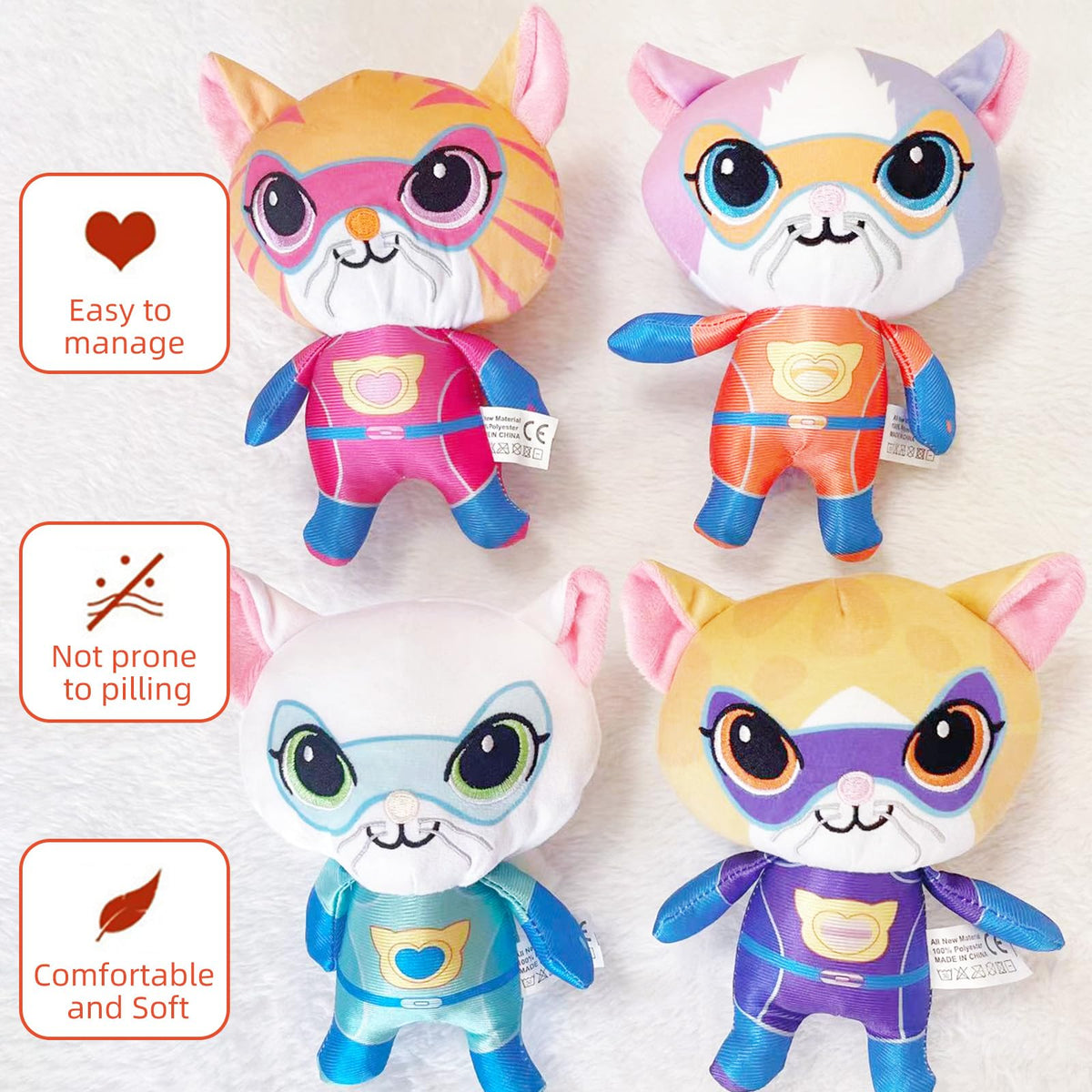 YXCTZKVX SuperKitties Ginny plush 8-inch with Bengal spots for imaginative play