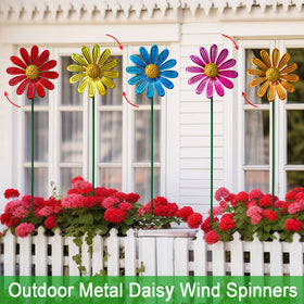 YY Gardenia daisy wind spinners set bright yard decor