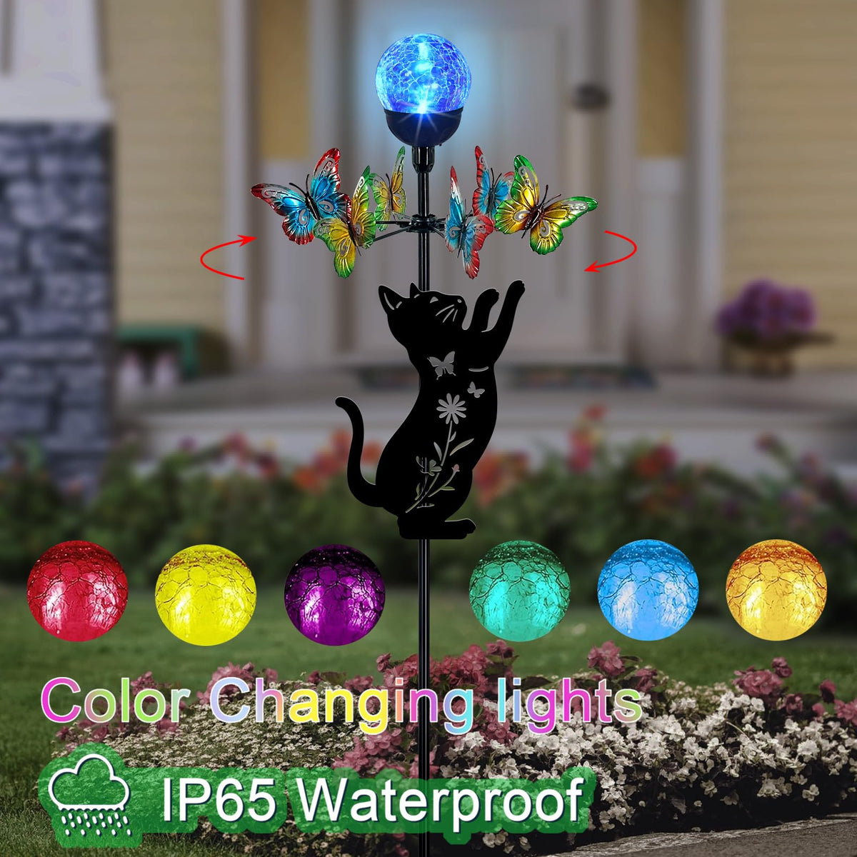 YY Gardenia waterproof outdoor solar lights resist rain while lighting your yard.