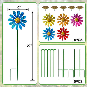 YY Gardenia outdoor decor wind spinner pack enhances lawn appeal