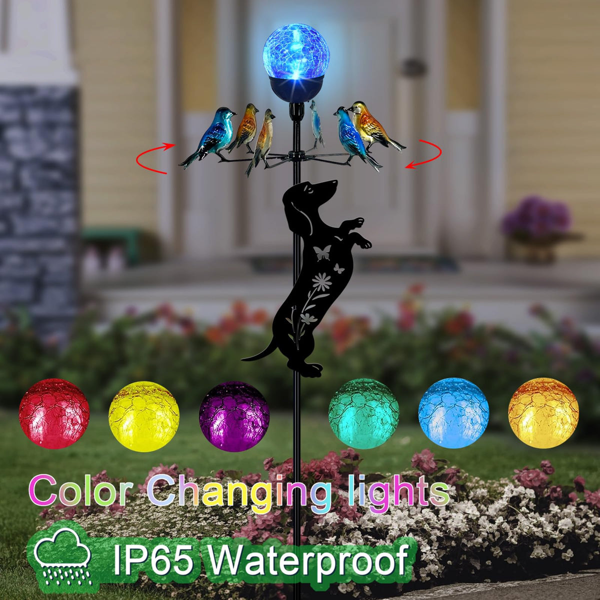 YY Gardenia solar-powered, weatherproof lawn lights illuminate paths without wiring.