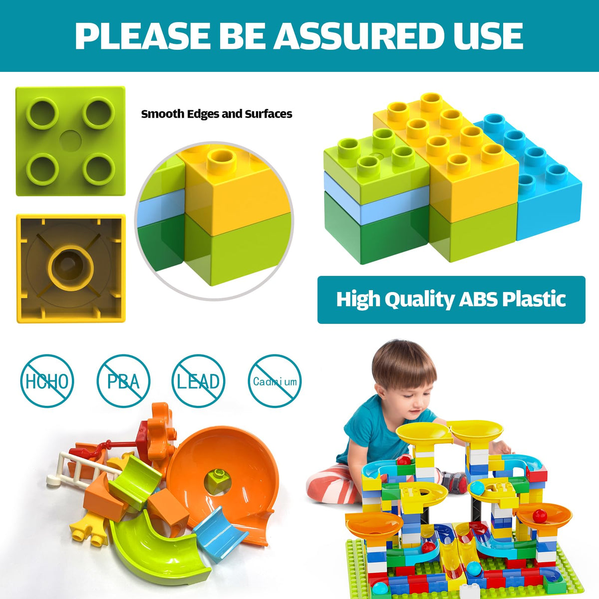 YY LANDTOYS 246 pieces building blocks in vibrant colors and varied shapes