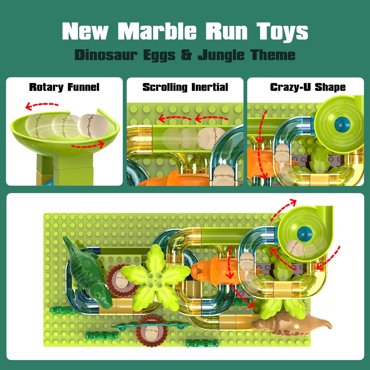 YY LANDTOYS marble track with slide invites hands-on exploration and reinforces hand-eye coordination.