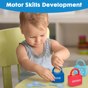 YYDeek locks and keys with dots and numbers encourage matching games.