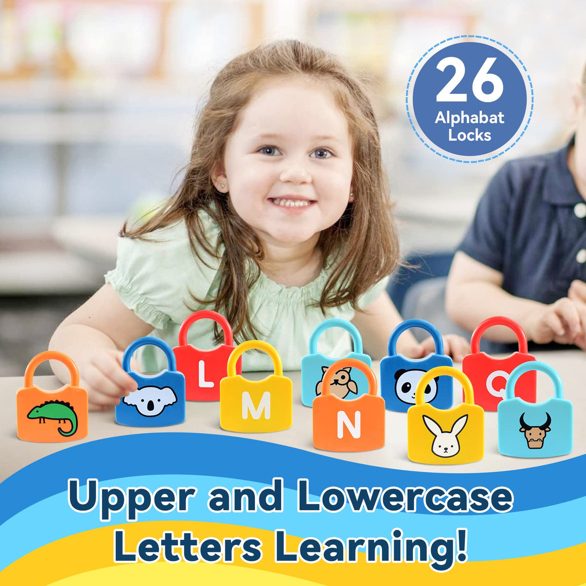 YYDeek colorful locks and keys set for toddler learning and play.