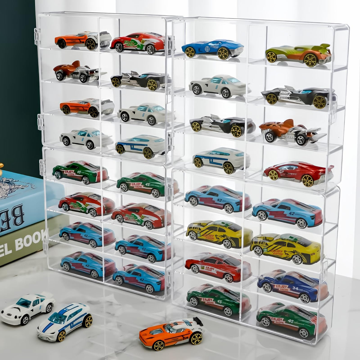 YYDS display case for 1/64 scale cars, holds up to 32 vehicles.