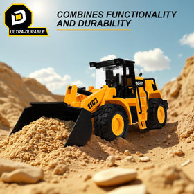 Lights and sounds of the YySiRui bulldozer enhance pretend construction scenes.