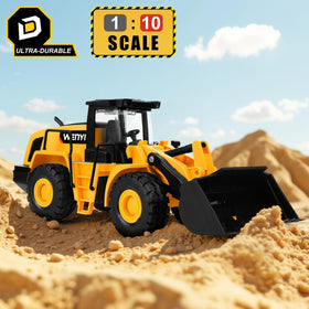 Front blade movement on the YySiRui bulldozer allows digging and obstacle clearing.