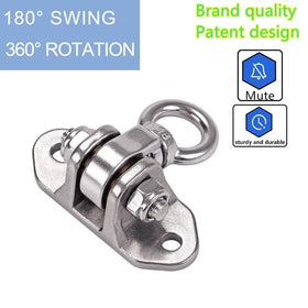 Yyiwhmy ceiling mount hook showing quiet, smooth operation from bearing design.