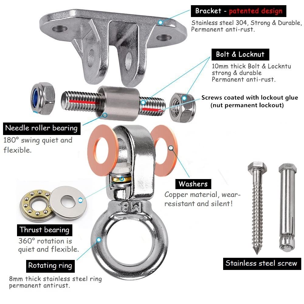 Yyiwhmy concrete anchors and wood lag bolts for secure mounting.