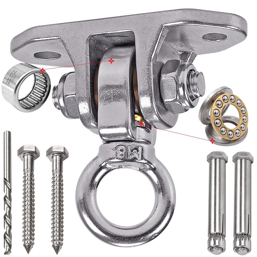 Yyiwhmy stainless steel swing hanger with 180° and 360° rotation for versatile setups.