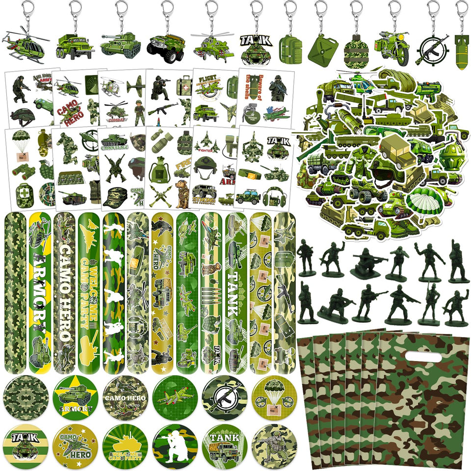 YYMYMGJ army stickers assortment for party favors and wall decor