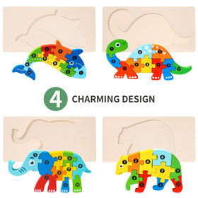 YySiRui wooden bear puzzle invites curious minds to pattern and color discovery.