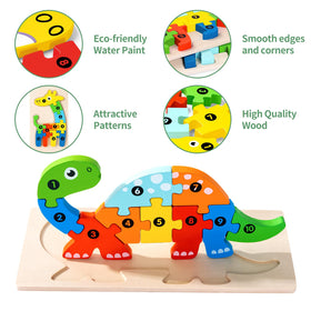 YySiRui wooden dolphin puzzle engages imagination and spatial thinking through playful scenes.
