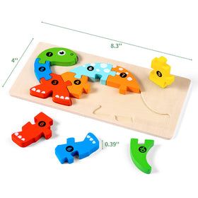 YySiRui wooden elephant puzzle fosters problem-solving and color recognition in little learners.
