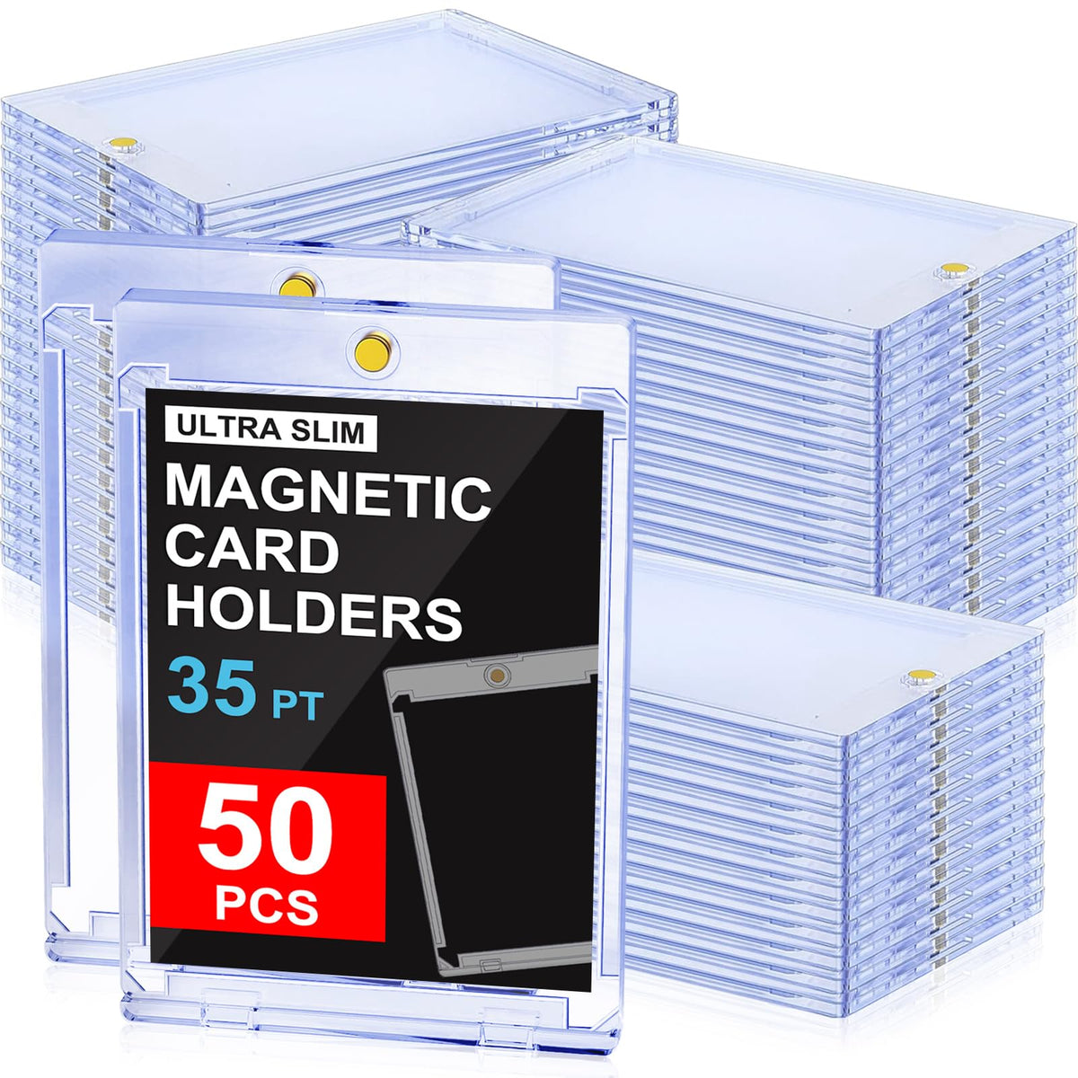 YZtree 50ct magnetic card holders showcase a compact case for easy transport and protection.