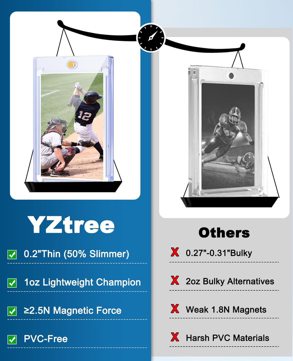 YZtree secure magnetic seal keeps cards in place