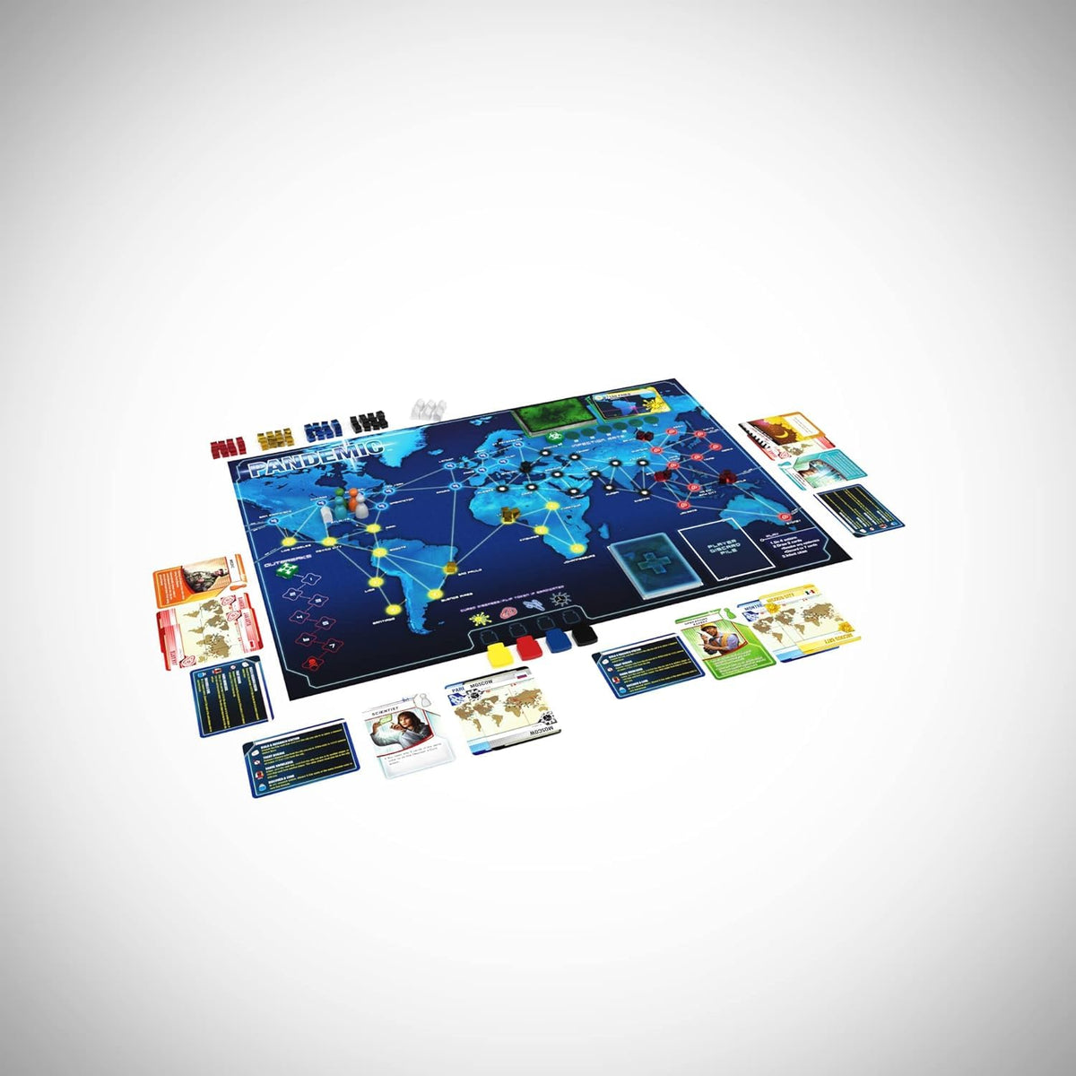 Pandemic player cards and roles fuel strategic teamwork.