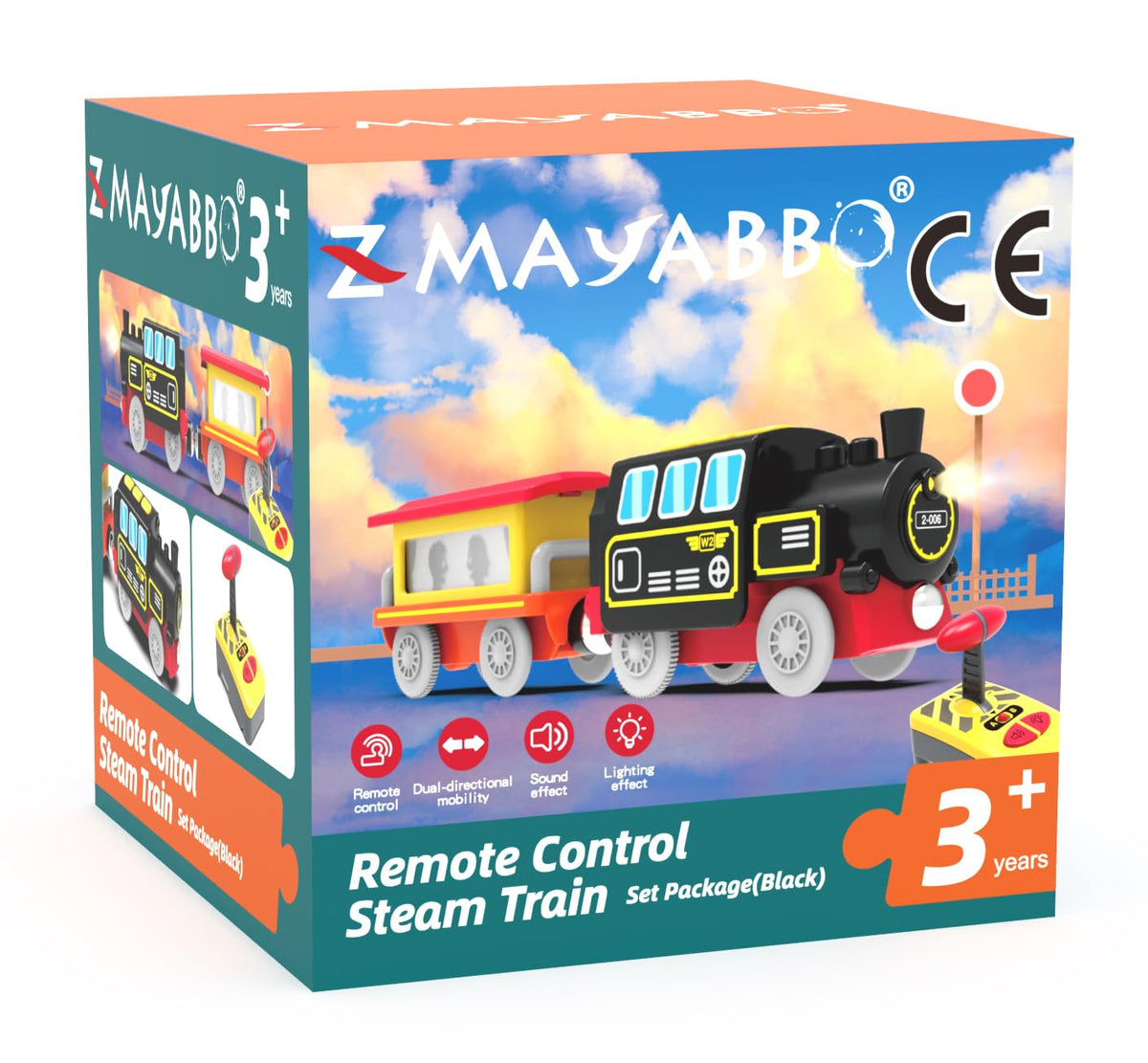 Z Mayabbo motorized train showing magnetic carriage connection.