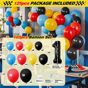 Z1juce Fast One 40-inch foil balloon adds a bold focal point.