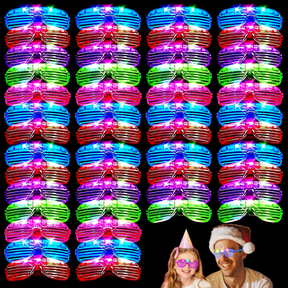 Zaaaslsm LED glasses glow for party use and visibility.