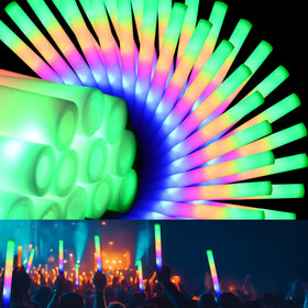 Zaaaslsm foam glow stick with color changing modes for party ambiance