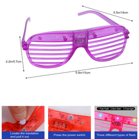 Zaaaslsm LED glasses in blue and red colors for night celebrations.