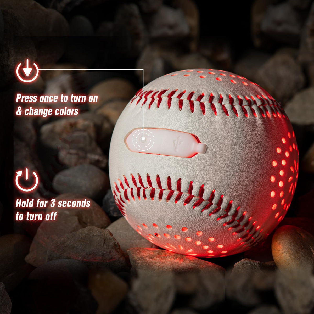 ZACEAC glow baseball helps kids improve hand-eye coordination during outdoor play.