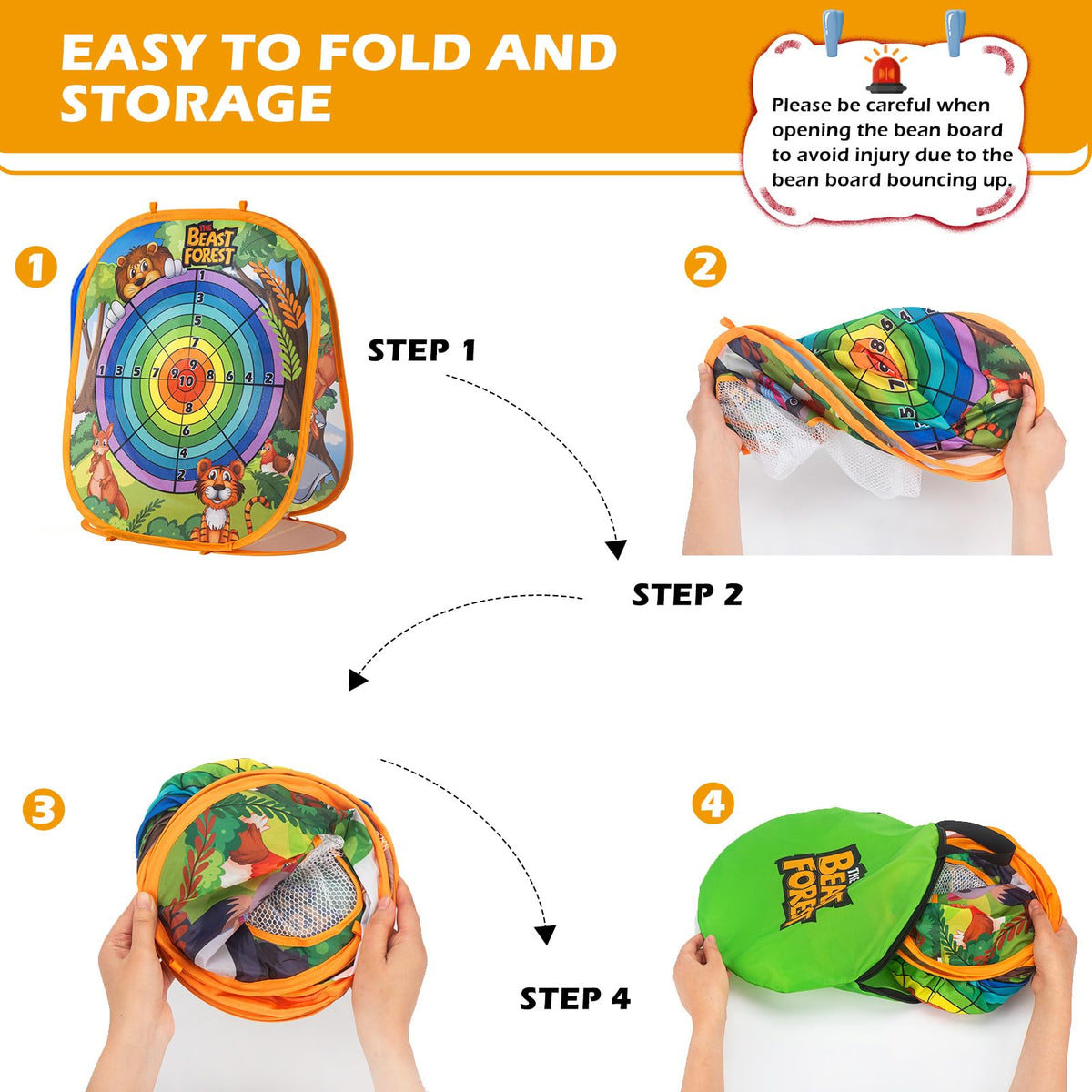 Backyard family fun with ZACEAC bean bag toss set, easy to transport