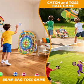 Hole board assembly of ZACEAC bean bag toss set, quick setup demonstrated