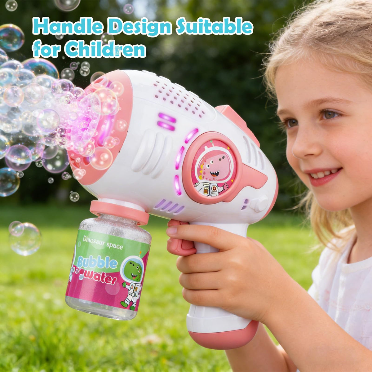 ZACEAC easy-grip bubble gun supports small hands during play