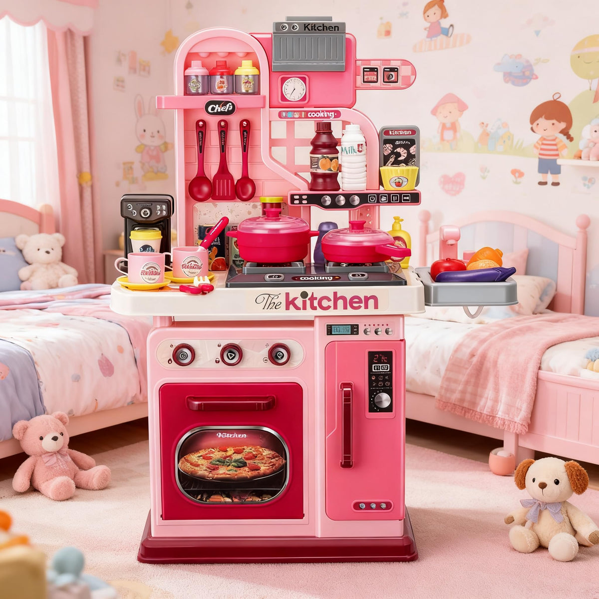 Zaddgiuuy coffee machine and accessories for realistic kitchen play experiences.