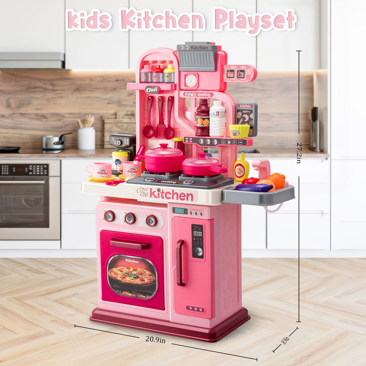 Zaddgiuuy kitchen playset cooker and coffee machine for varied culinary scenarios.