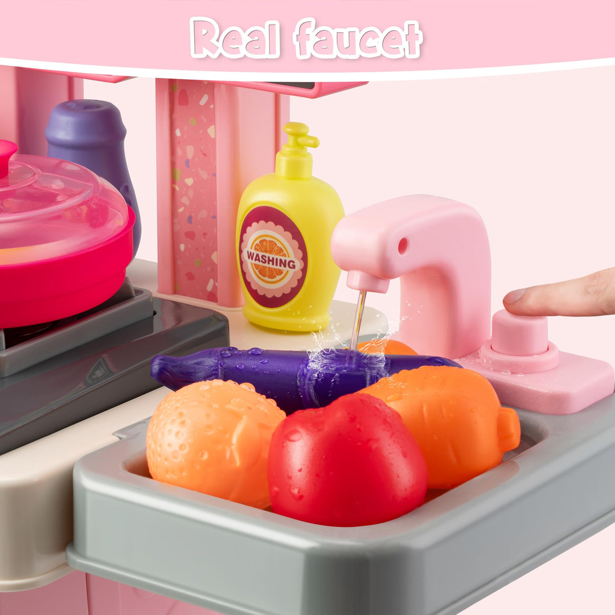 Zaddgiuuy kitchen playset oven for baking pretend meals during role-play.
