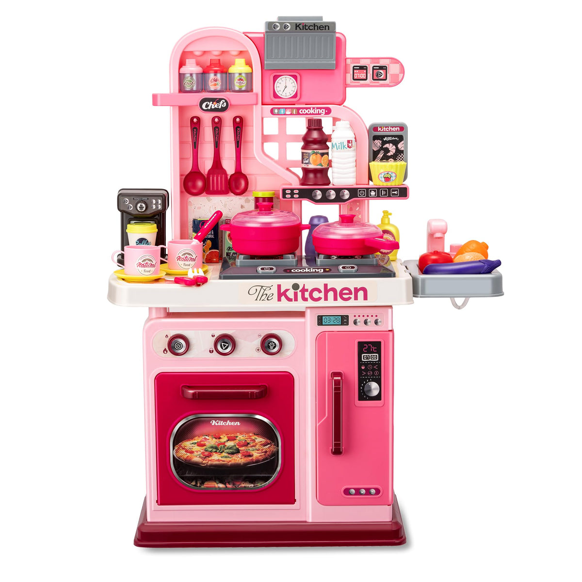 Zaddgiuuy kids kitchen stove with lights and sounds for immersive pretend cooking.