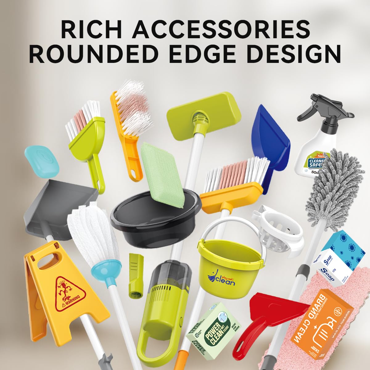 Zaddgiuuy toddler cleaning set brushes and accessories for imaginative play
