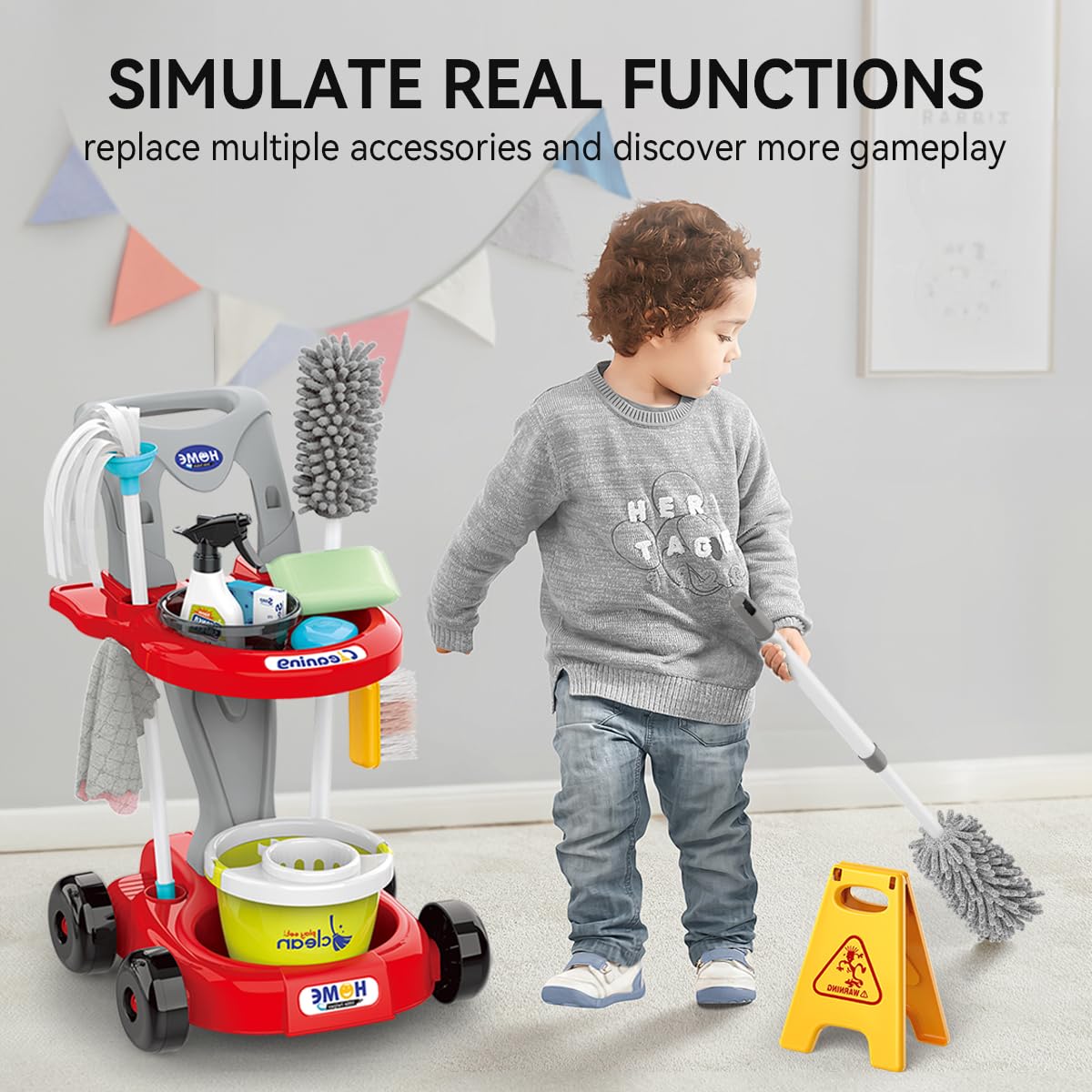 Zaddgiuuy Toddler Cleaning Set makes a playful teaching aid for early routines.