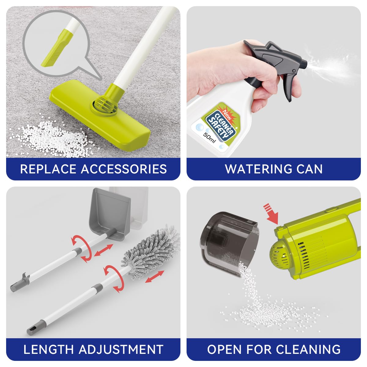 Zaddgiuuy toddler cleaning set dustpan with easy-to-handle design