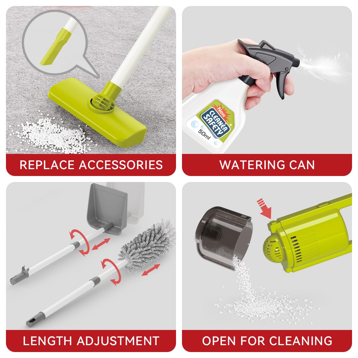 Zaddgiuuy Toddler Cleaning Set storage unit promotes tidy habits and organized play.