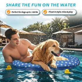 Zaichare dog float supports up to 180 lbs for confident swimming.