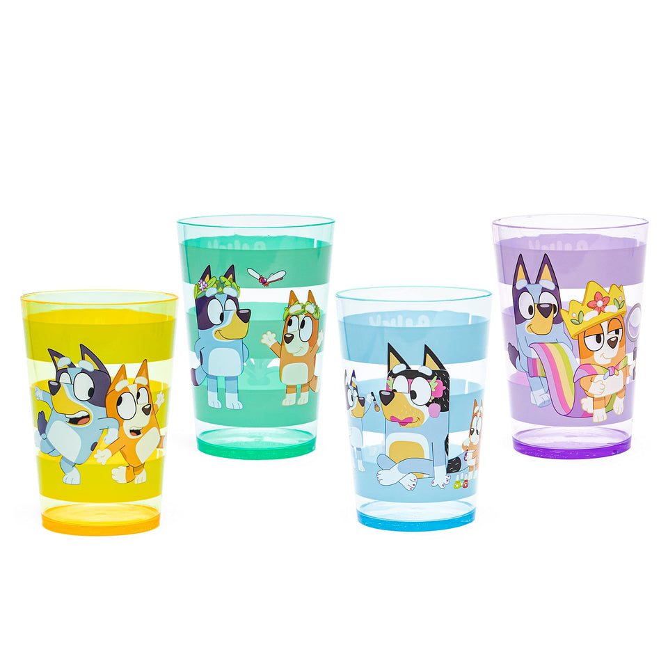 Zak Designs Bluey nesting tumbler set with front design for kids.